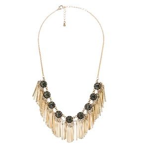 Cozette fringe collar necklace